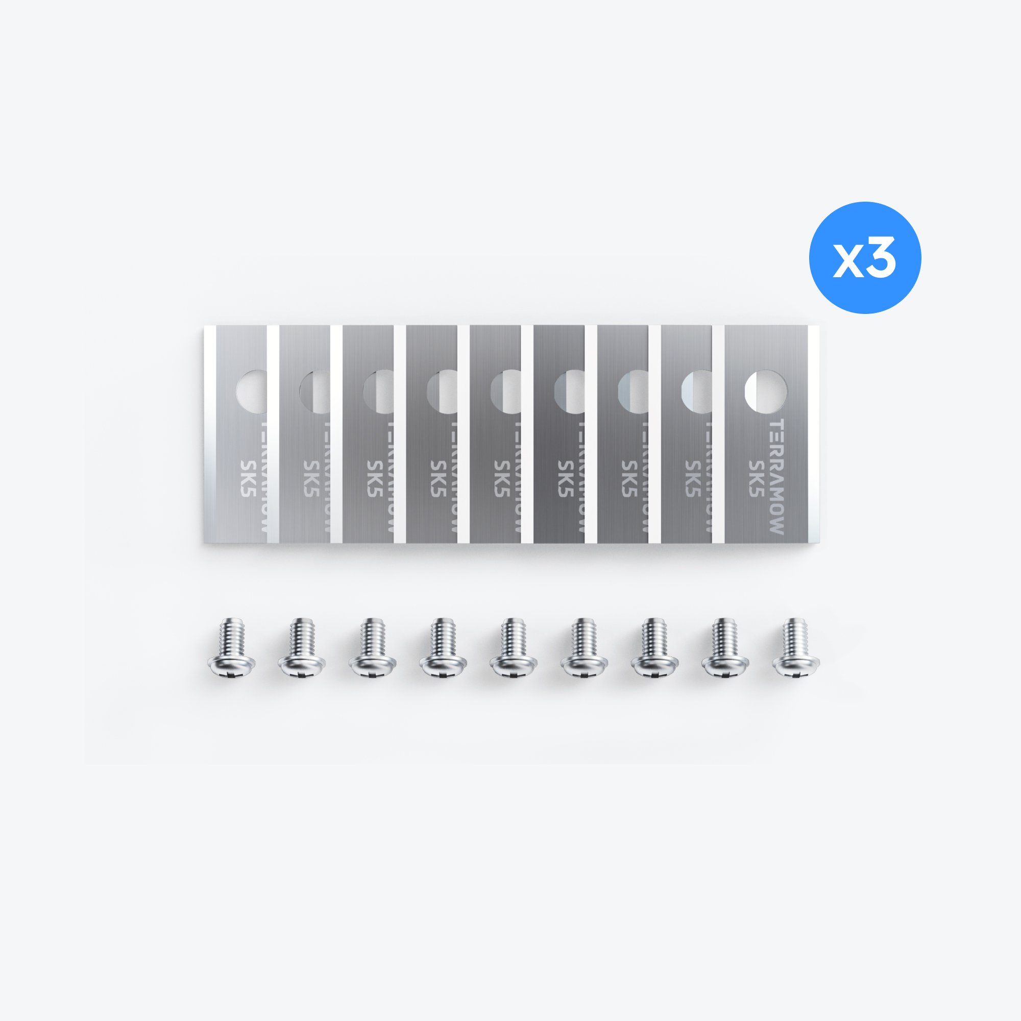 3 sets reservemessen (27 stk)